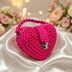 Crochet Heart Bag Pattern PDF + Video Tutorial – Shoulder Handbag