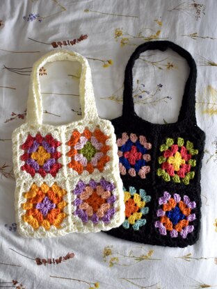 Crochet bag granny square design - Folksy