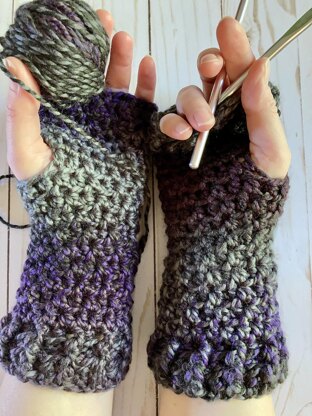 Amethyst mitts