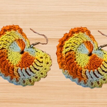 Crochet heart earrings