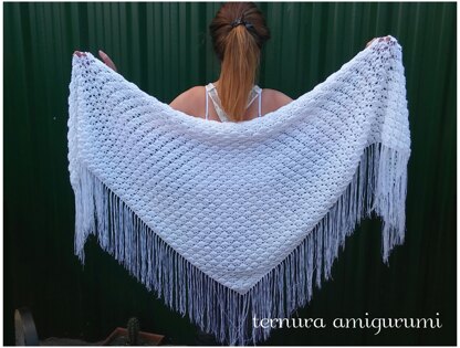Shawl Triangular handkerchief crochet pattern