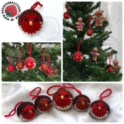 Robin Xmas Tree Baubles