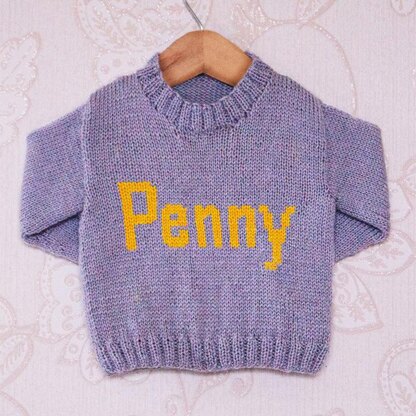 Intarsia - Penny Moniker Chart - Childrens Sweater