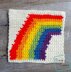 8" Tapestry Rainbow Afghan Square