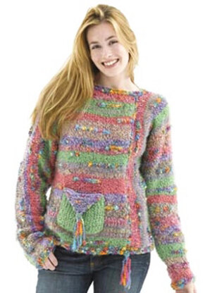Mix-It-Up Sweater in Lion Brand Homespun and Color Waves - 40021