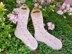 Toe Up Leaf twine Socks