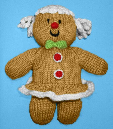 Christmas Gingerbread Lady Girl Soft Toy Doll