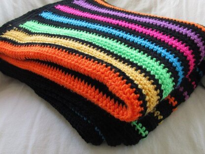 Neon Stripe Blanket