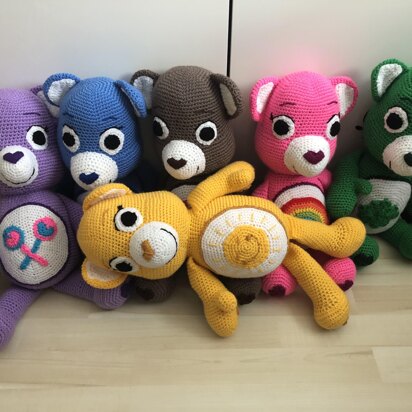 Colored Bears amigurumi