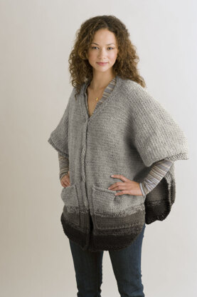Metro Poncho in Lion Brand Wool-Ease - 90187AD