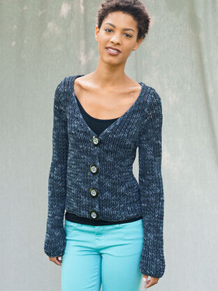 Clem Cardigan in Berroco Karma - Downloadable PDF