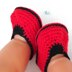 Simple Red Baby Booties, Shoes Easy Crochet Pattern