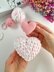 Crochet hearts plush Amigurumi pattern keyring Crochet car hanger Bag charm