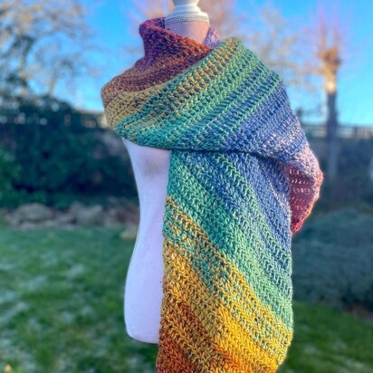 Chunky OmbRainbow Scarf