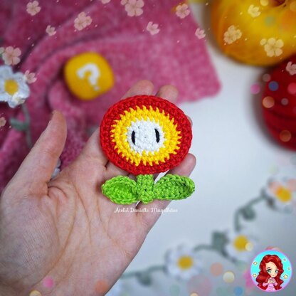 Fire Flower (from Super Mario) amigurumi pattern