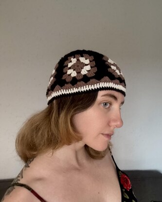 Granny Square Skull Cap