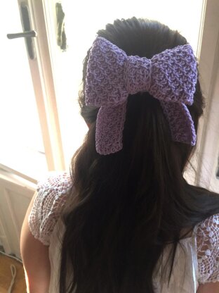 Big hair bow knitting pattern