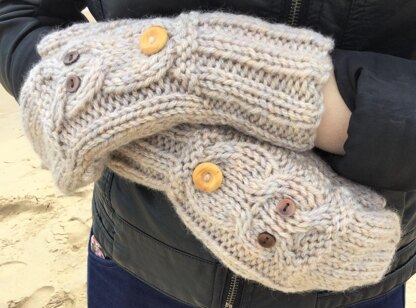 Owl flip-top mitts