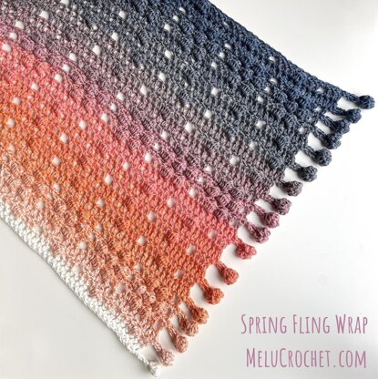 Spring Fling Wrap by Melu Crochet