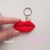 Red lips keychain crochet pattern