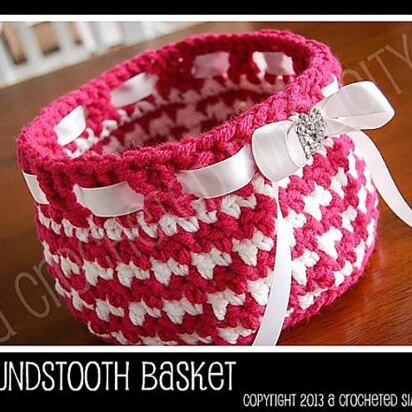 Houndstooth Basket for Easter or Everyday