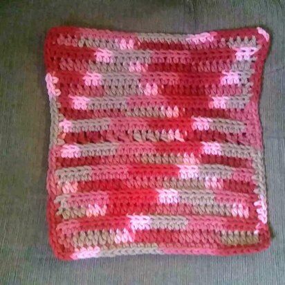 Crochet Ridged Dishcloth