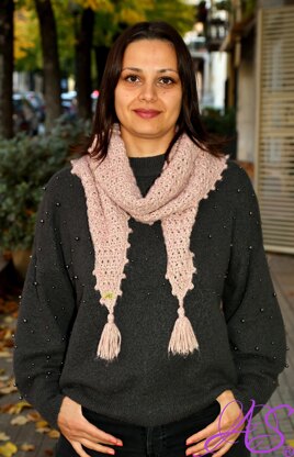 Scarf Pink X Crochet Pattern