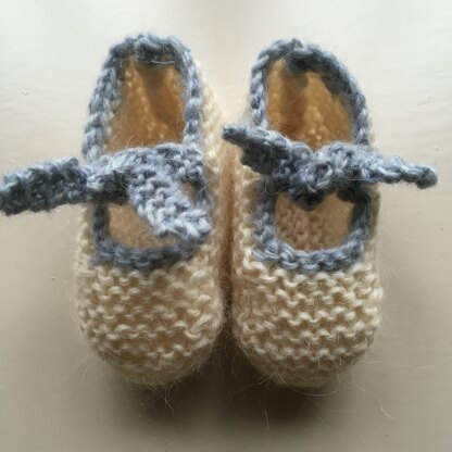 Garter Stitch Baby Ballet Slippers