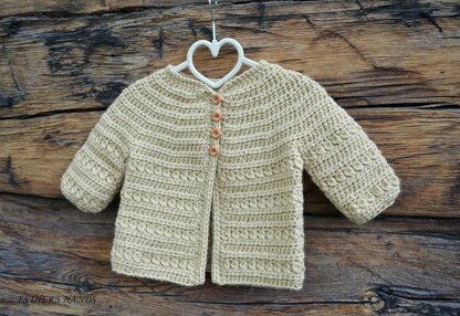 Crochet baby cardigan - Zoe Cardigan