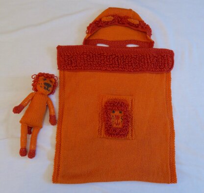Lion Hooded Baby Car Seat Blanket