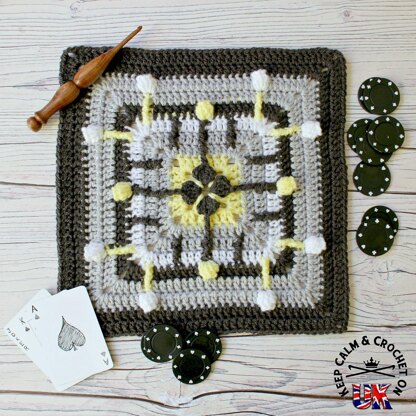 Poppin' Spades Afghan Square