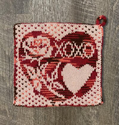 Valentine Kisses Potholder