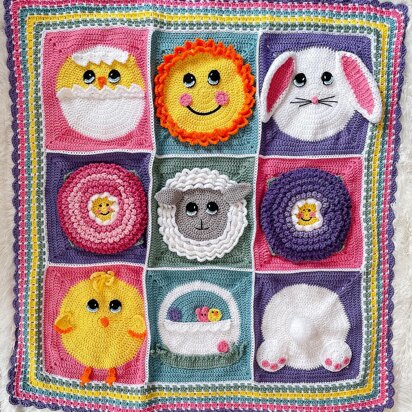 Easter Squares Blanket