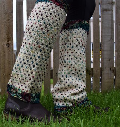 Rainbow Drops Leg Warmers