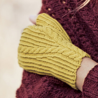 Lana Grossa 21 Fingerless Mitts in Cool Wool PDF