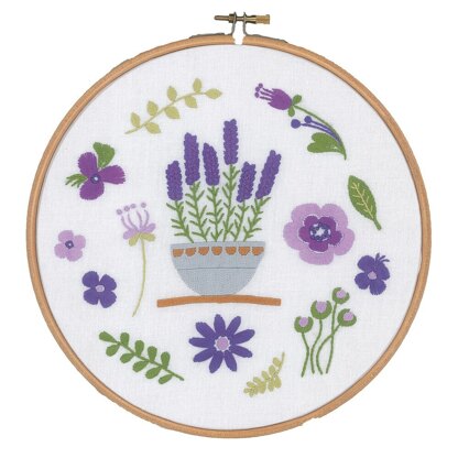 Vervaco Lavender Printed Embroidery Kit (with hoop)