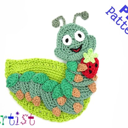 Caterpillar 2 crochet applique