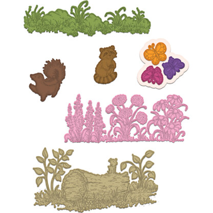 Heartfelt Creations Cut & Emboss Dies - Woodsy Wonderland .75 To 4"