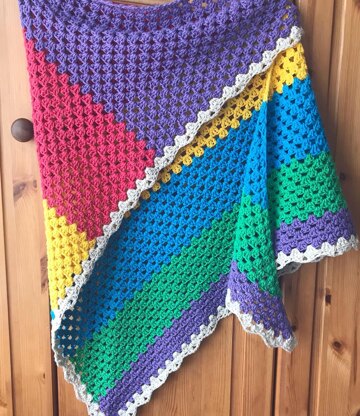 Colour Block Granny Scarf