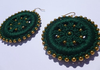 Crochet Earrings Necklace Jewellery Set Fortunes Wheel