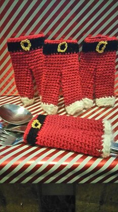 Santa Pants cutlery holder