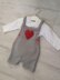 Baby Bib Short with Heart