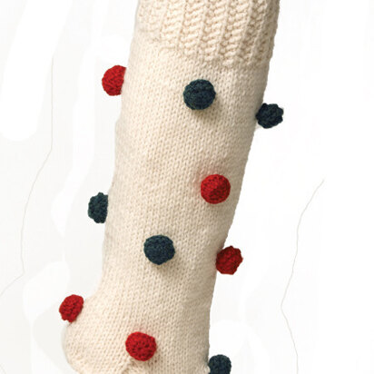 Decorated Christmas Stocking in Lion Brand Wool-Ease - 50457