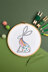 Hawthorn Handmade Hare Contemporary Embroidery Kit - 15 x 9cm