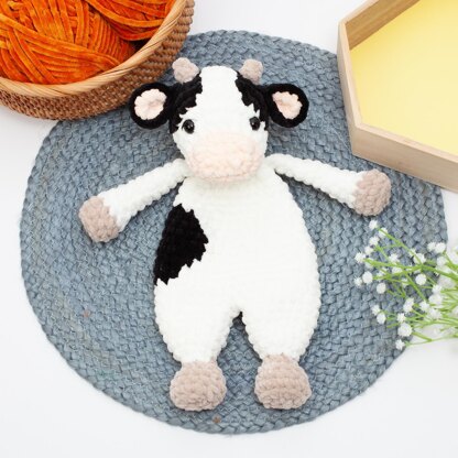 Cow lovey crochet pattern. Baby lovey