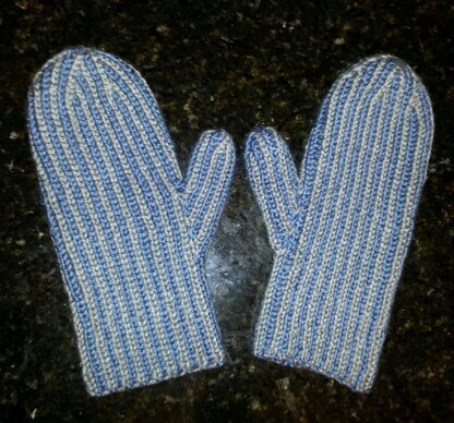 Mens Striped Mittens