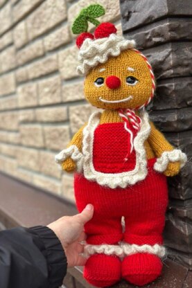 Gingerbread Man Knitting Pattern