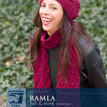 Ramla Hat & Scarf in Juniper Moon Farm Moonshine - J30-01