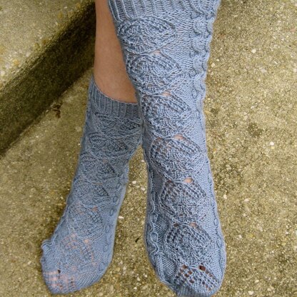 Montague Cable Lace Socks