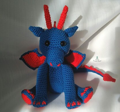 Denzel the Dragon - US Terminology - Amigurumi